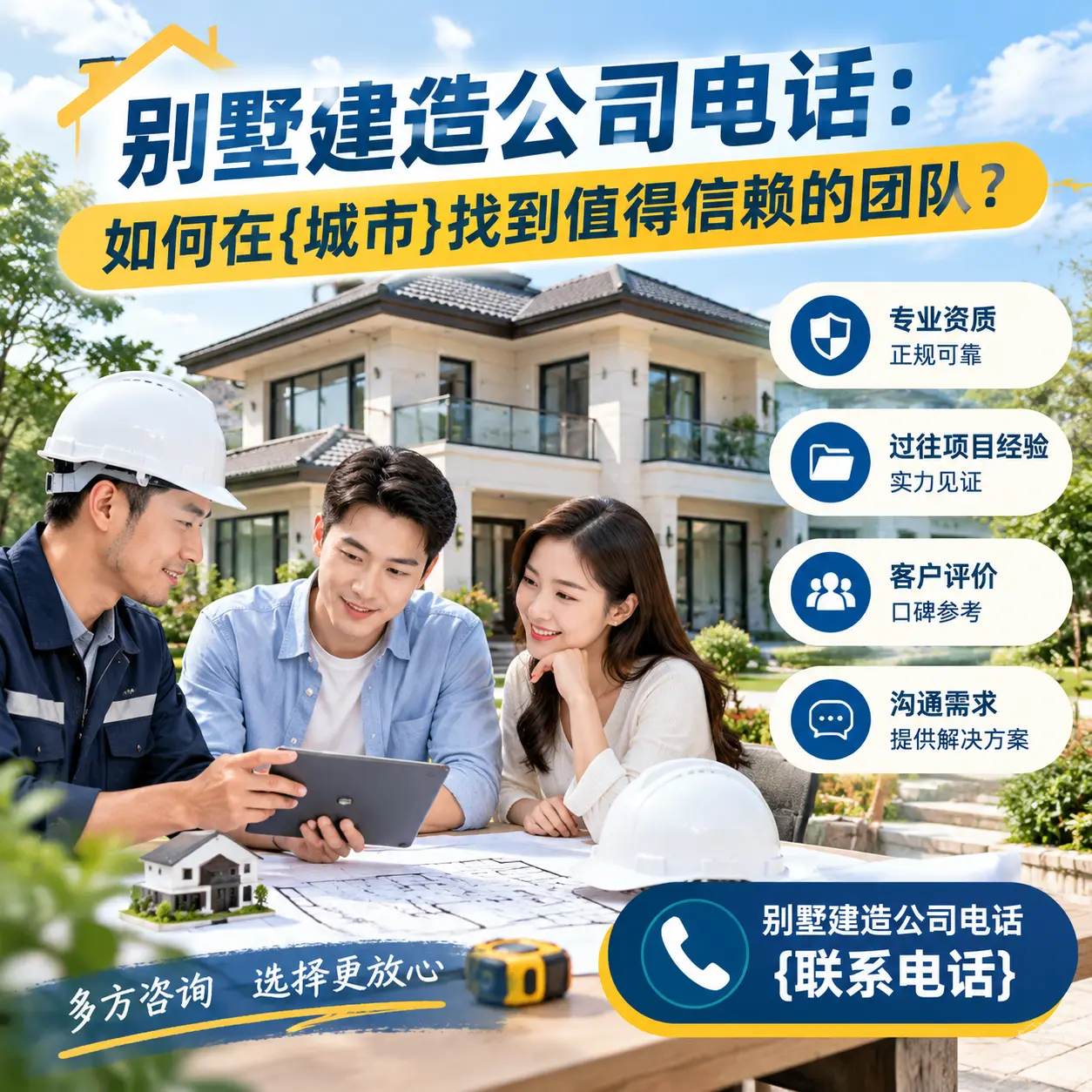 别墅建造公司电话：如何在都匀找到值得信赖的团队？