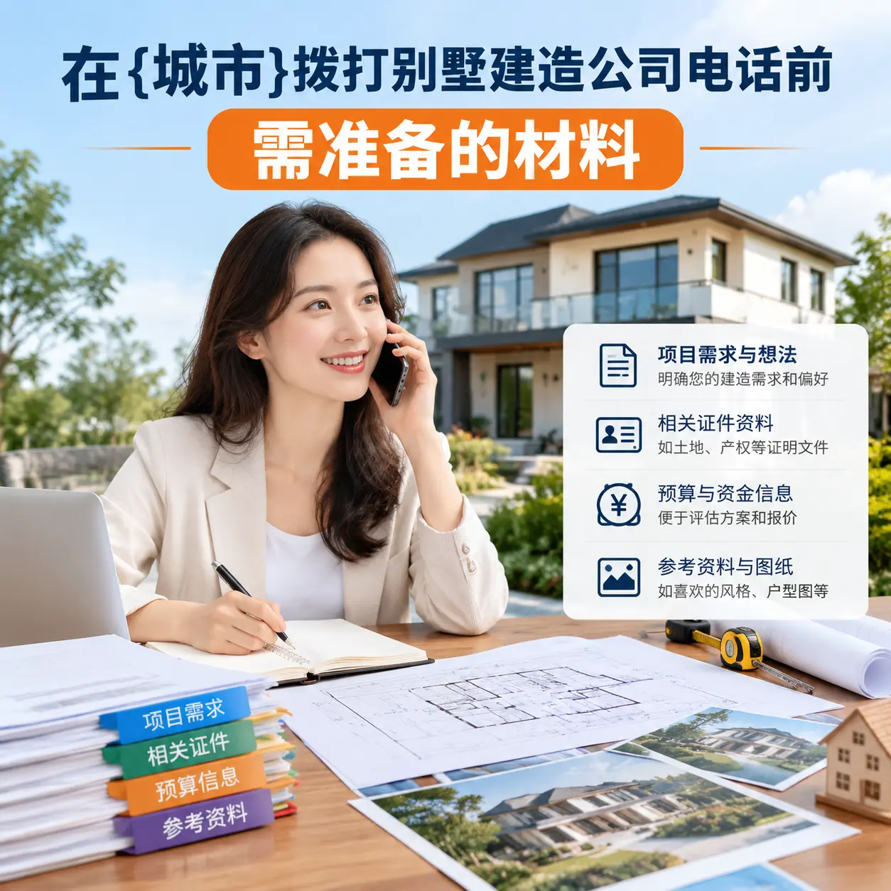 在都匀拨打别墅建造公司电话前需准备的材料