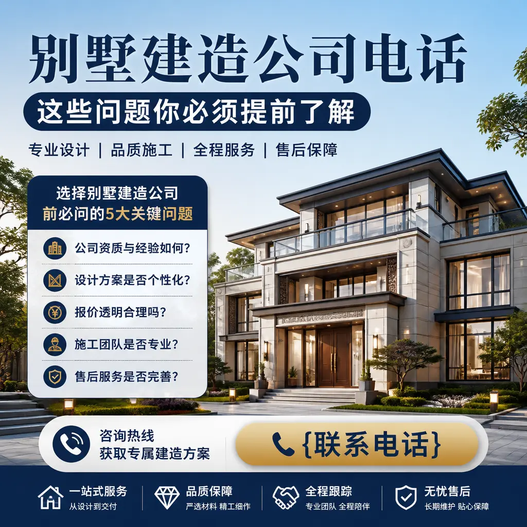 都匀别墅建造公司电话,这些问题你必须提前了解