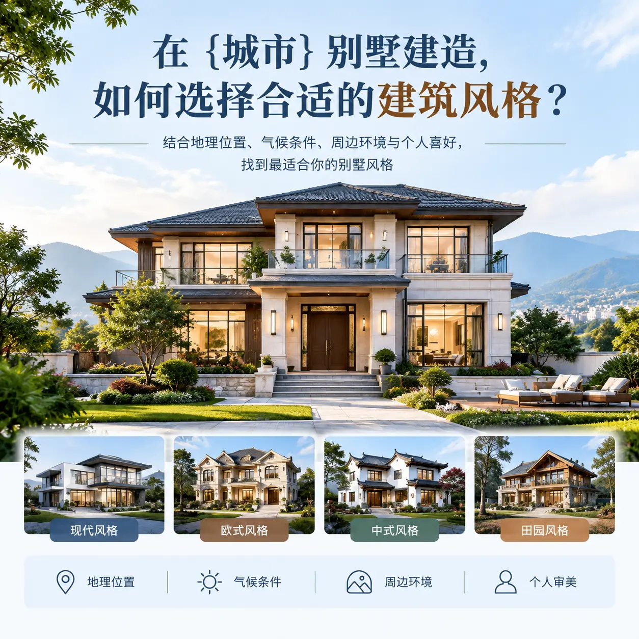 在 都匀 别墅建造，如何选择合适的建筑风格？